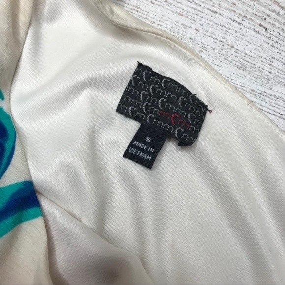 Floral One-Shoulder Ivory Elastic A-Line Mini Dress - Picture 6 of 7